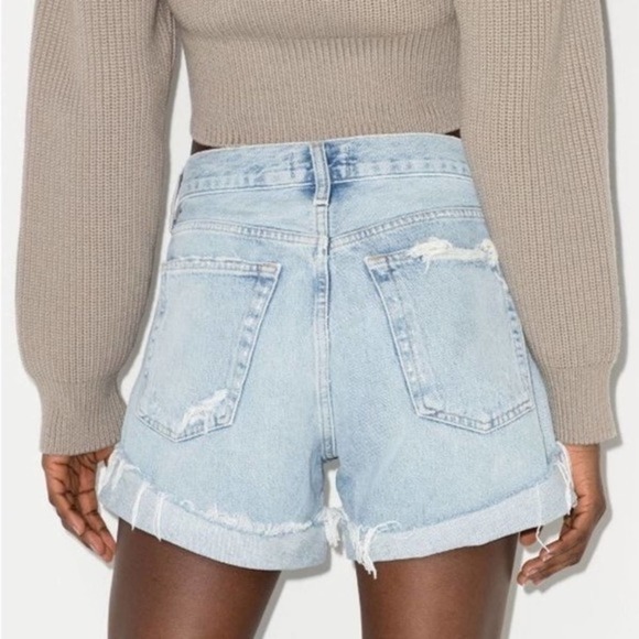 AGOLDE Parker long denim shorts size 32 B1331 - Picture 2 of 8